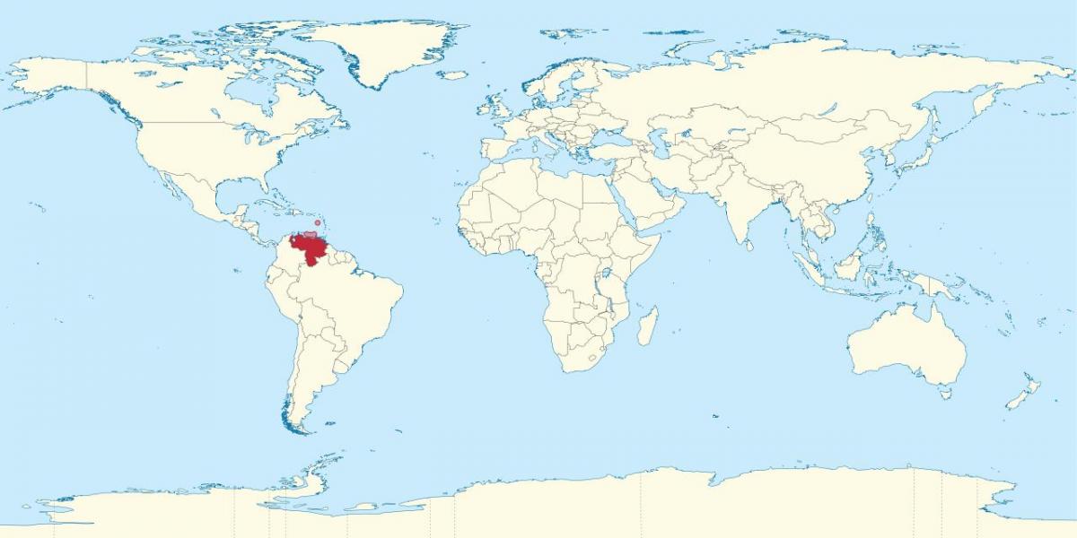 ベネズエラには、世界地図