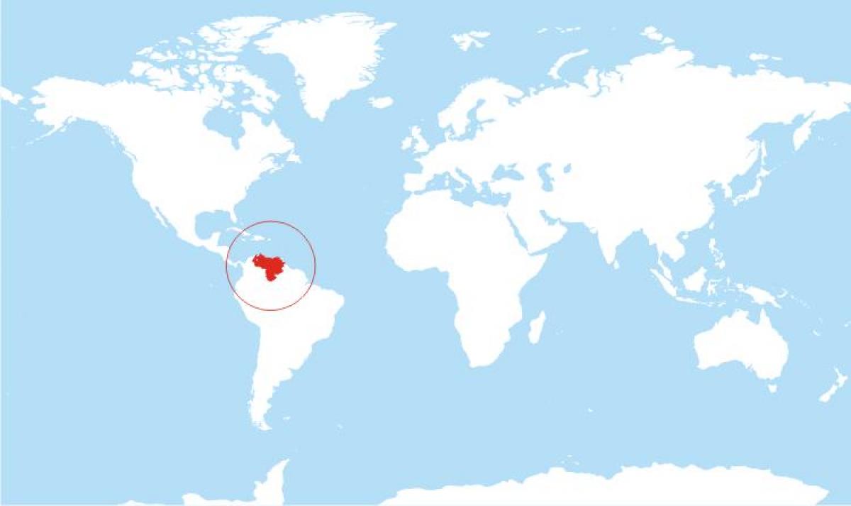 地図のベネズエラの場所が世界の