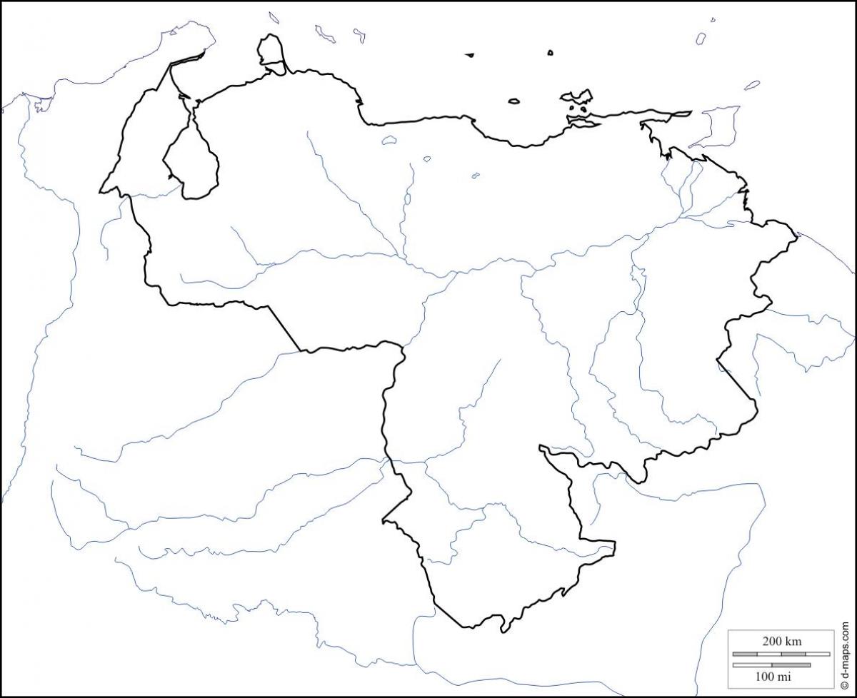 ベネズエラ白地図