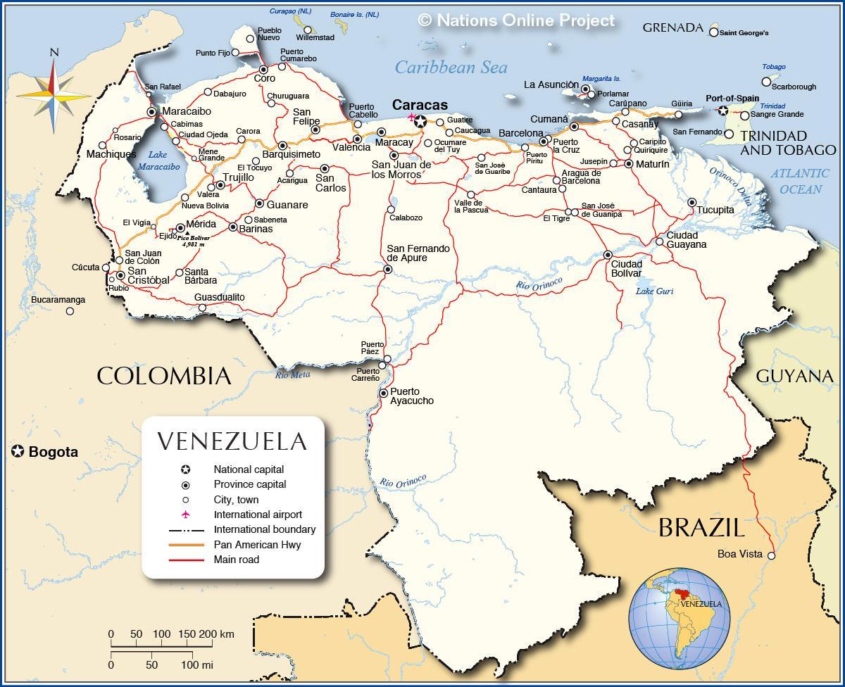詳しい地図のベネズエラ