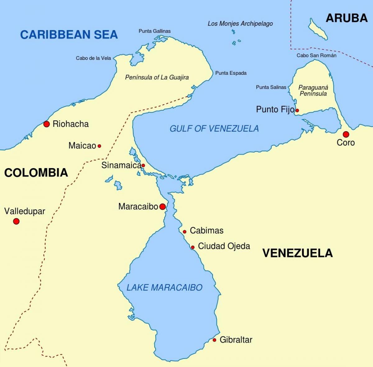 地図gulfベネズエラ