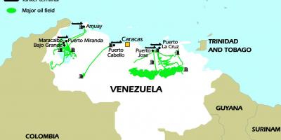 ベネズエラの石油埋蔵量の地図