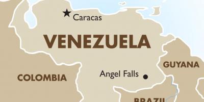 ベネズエラの資本を地図