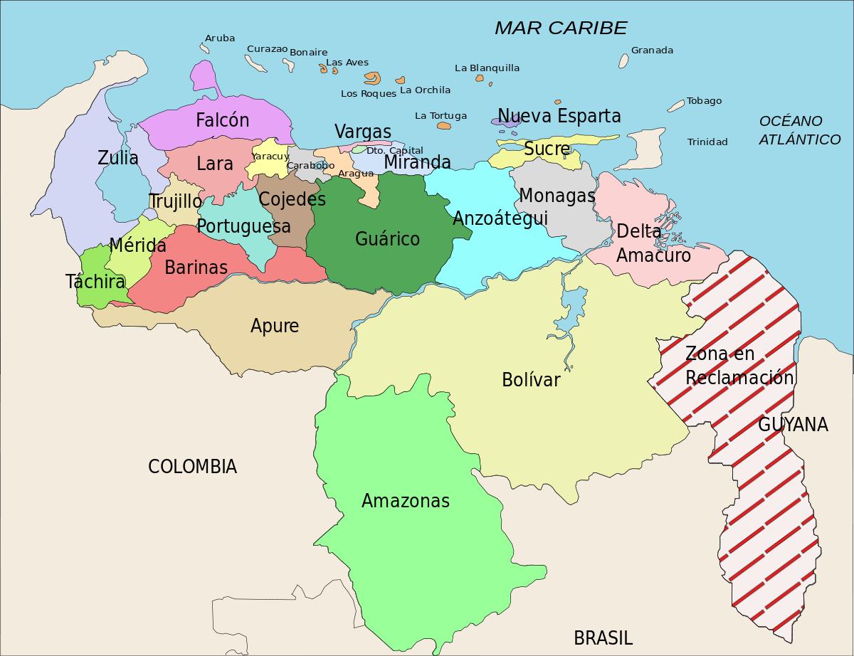 ベネズエラ国地図 地図のベネズエラ国 南米 ア