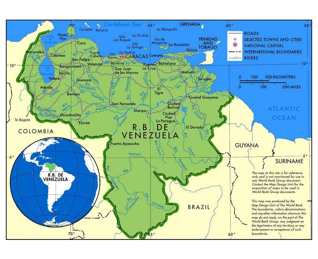地図の地図デベネズエラ