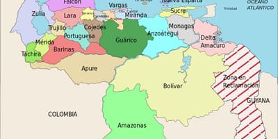 地図のベネズエラ国
