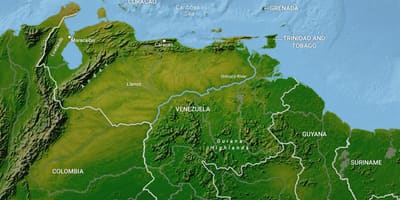 地図のベネズエラ地理学