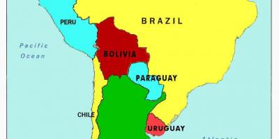 地図のベネズエラ、周辺国